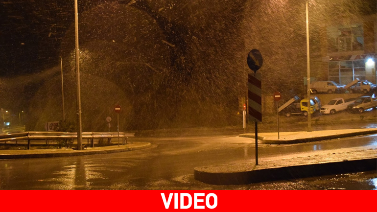 Η επέλαση του χιονιά στη Λέσβο