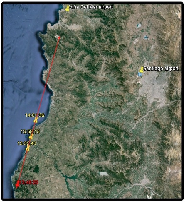 Το σημείο όπου καταγράφηκε η σπάνια παρατήρηση...