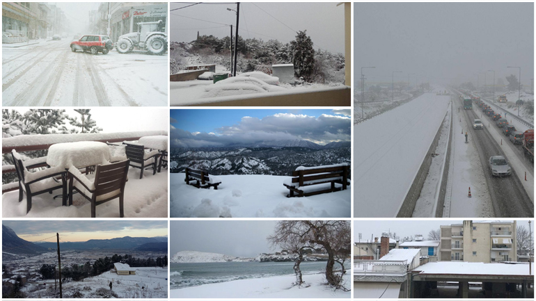 Χιονιάς σαρώνει τη χώρα