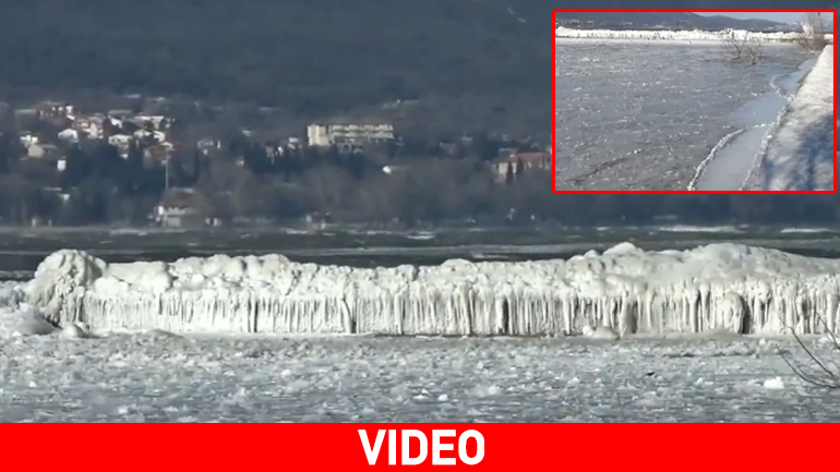 Κιλκίς: Πάγωσε η λίμνη Δοϊράνη