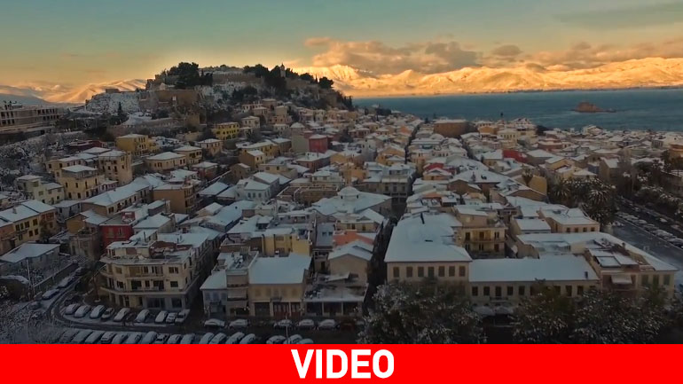 Το Ναύπλιο με χιόνια από… ψηλά