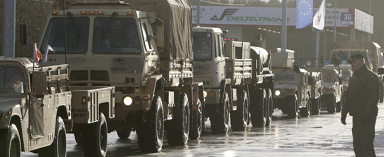 Αμερικανική αυτοκινητοπομπή, στα πολωνικά σύνορα της Olszyna