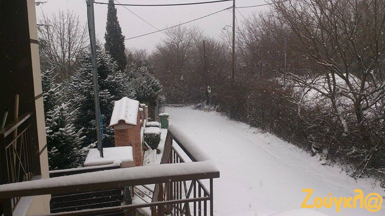 Ο χιονισμένος Χορτιάτης εντυπωσιάζει…