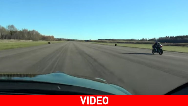 Η Kawasaki Ninja H2 τα βάζει με το Nissan GT-R