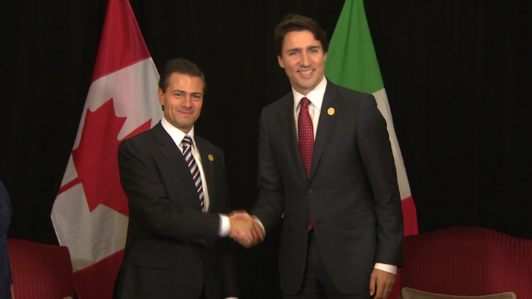 Τηλεφωνική επικοινωνία του Μεξικανού προέδρου με τον Καναδό πρωθυπουργό για ενίσχυση της NAFTA