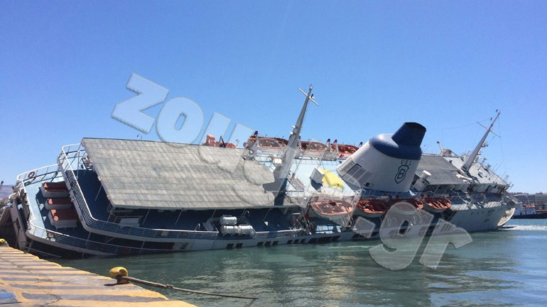 ΟΛΠ: Ξεκίνησαν οι εργασίες ανέλκυσης του πλοίου «Παναγία Τήνου»