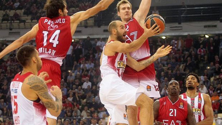 Φαβορί για την πέμπτη συνεχόμενη νίκη στην Ευρωλίγκα ο Ολυμπιακός στο Μιλάνο απέναντι στην Αρμάνι