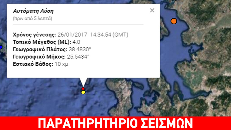 Σεισμός 3.7R στα Ψαρά