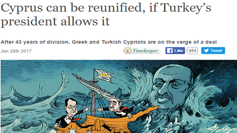 Economist: «Η Κύπρος μπορεί να επανενωθεί, εάν ο Πρόεδρος της Τουρκίας το επιτρέψει»
