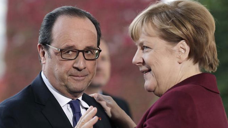 Συνάντηση Μέρκελ-Ολάντ σε αντίξοους καιρούς