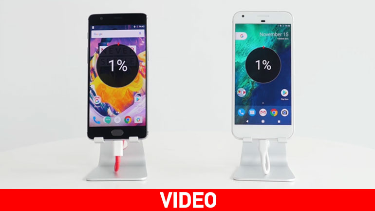 OnePlus 3T vs Google Pixel XL: Ποιο φορτίζει πιο γρήγορα;