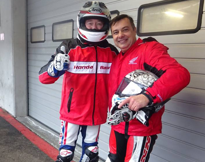 Ο Δημήτρης Διατσίδης με τον θρύλο του MotoGP Freddie Spencer