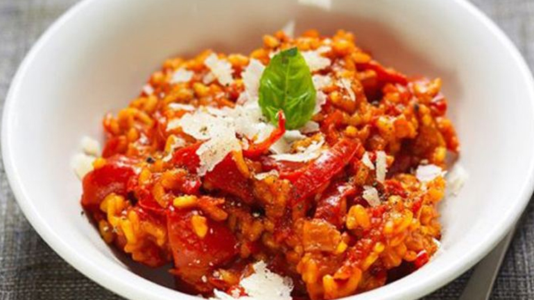 Ριζότο με μανιτάρια και ντομάτα