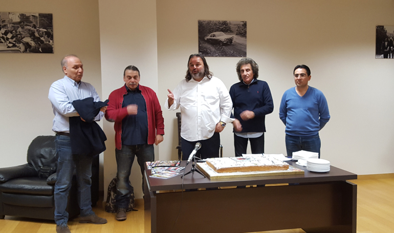 Από αριστερά: Τάκης Κουτσίκος, Απόστολος Μαρασλής, Μάριος Ηλιόπουλος, Νικόλας Περατινός και Διονύσης Τροβάς...