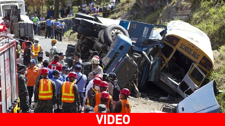Ονδούρα: Τουλάχιστον 16 νεκροί από τη σύγκρουση λεωφορείου με φορτηγό