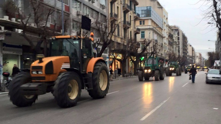 Στο κέντρο της Θεσσαλονίκης σήμερα οι αγρότες