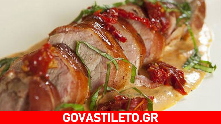 Χοιρινό με λιαστή ντομάτα