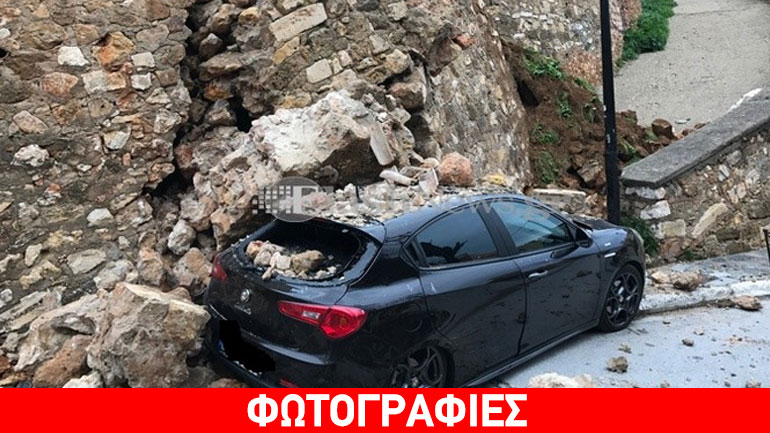 Κατέρρευσε τμήμα βενετσιάνικου κτηρίου στα Χανιά