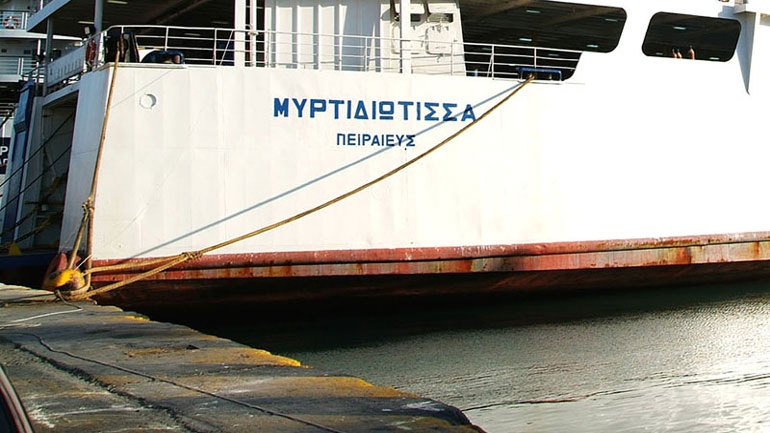 Απαγόρευση απόπλου για τη Μυρτιδιώτισσα