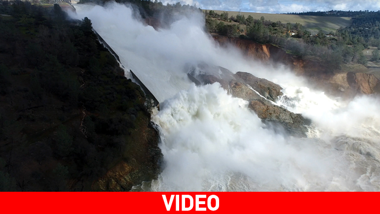 Εκκενώθηκε περιοχή γύρω από το υψηλότερο φράγμα των ΗΠΑ, στα βόρεια της Καλιφόρνια