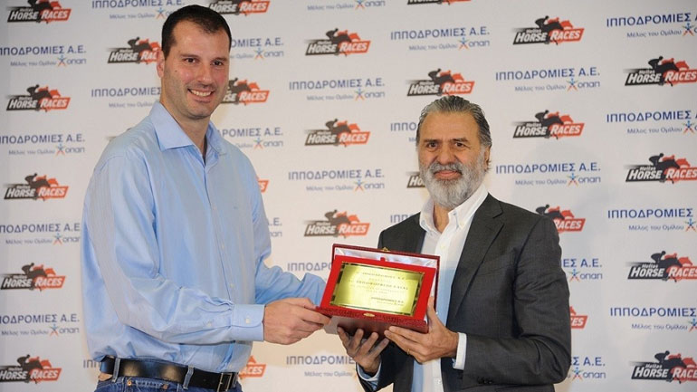 Ο Μιχάλης Κακιούζης με τον Γιάννη Μυτιληναίο (Ιπποφορβείο Ελιάς)