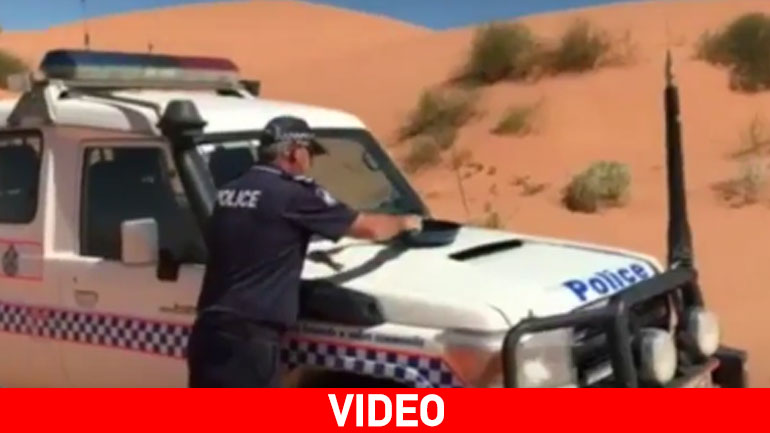 Tηγανίζει αβγό πάνω στο αυτοκίνητο στην Αυστραλία