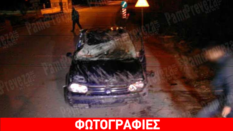 Βόνιτσα: Ι.Χ. έφερε τούμπες και προσγειώθηκε στο χαντάκι