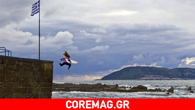 Pro surfing στην Ελλάδα με την Caroline Marks και τον Νικόλα Πλυτά