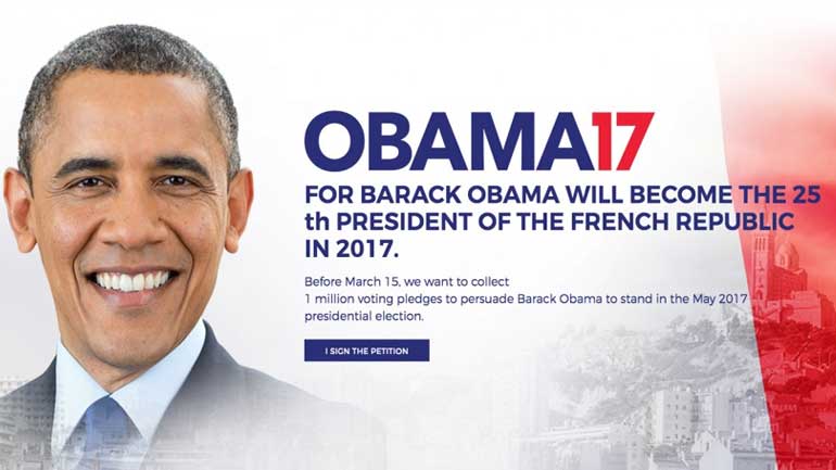 Υποψήφιος πρόεδρος των γαλλικών εκλογών ο Ομπάμα…