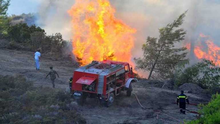 Ηλεία: Μεγάλη φωτιά έκαψε δασική έκταση