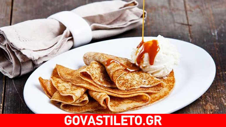 Κρέπες με ανθότυρο και μέλι