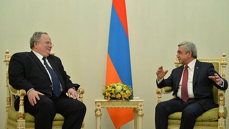 Συνάντηση Κοτζιά με τον Πρόεδρο της Αρμενίας, Σερζ Σαργκσιάν