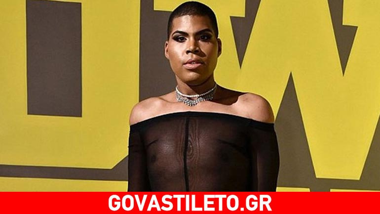 O γιος του διάσημου μπασκετμπολίστα με διάφανο μαύρο φόρεμα στο show της Hermes