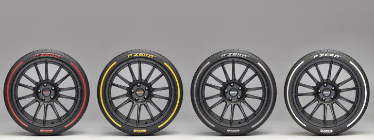 Οι βασικές επιλογές χρωμάτων σε ελαστικά είναι, κόκκινο, κίτρινο, λευκό και ασημί. Ωστόσο θα υπάρχουν και άλλα χρώματα κατόπιν παραγγελίας (προς το παρόν)