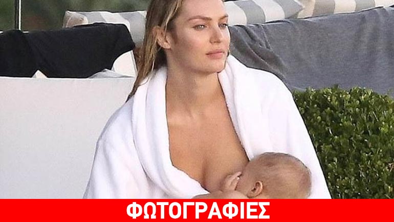 Η Candice Swanepoel θηλάζει τον γιο της στα παρασκήνια «καυτής» φωτογράφισης!
