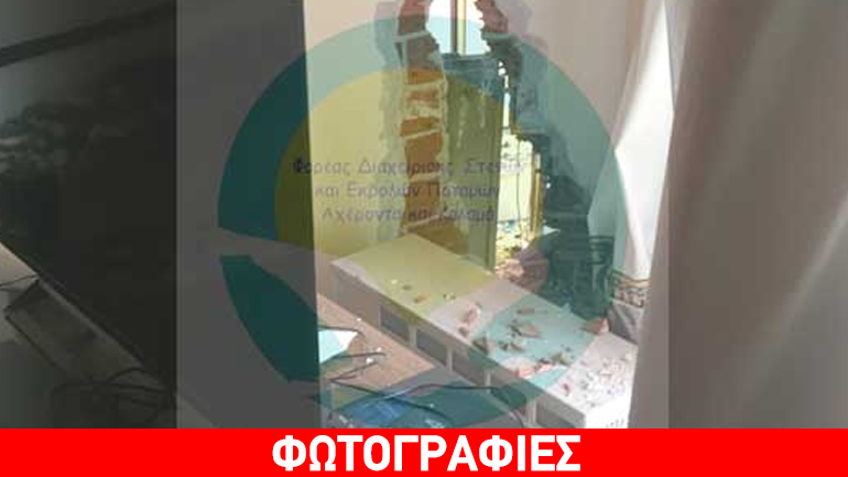 Εικόνες καταστροφής μετά την έκρηξη του ΑΤΜ στην Πάργα