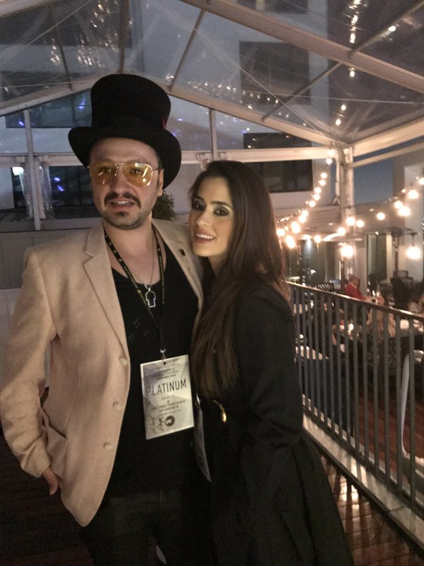 Ο Ιωάννης Αγγελόπουλος με τη σύζυγό του Στεφανία Γεωργίου στο VIP after party των βραβείων