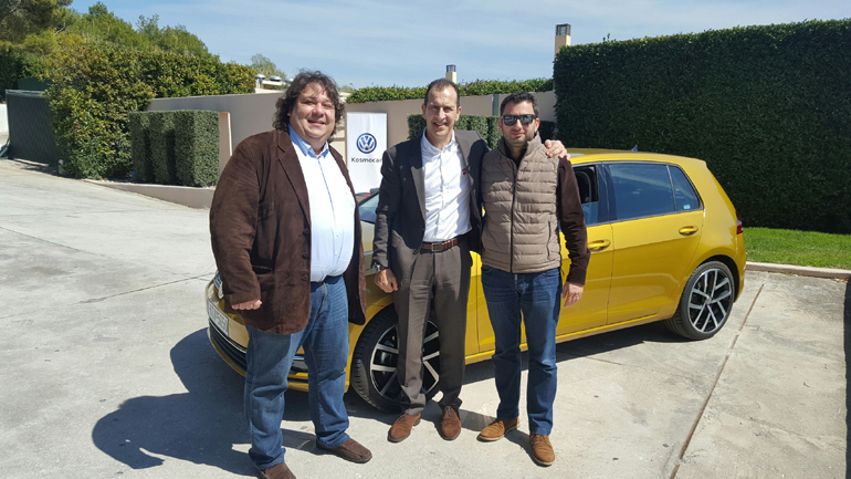 Από αριστερά: Πάρις Ποντίκας, Στήβεν Σίρτης και Βασίλης Σαρημπαλίδης