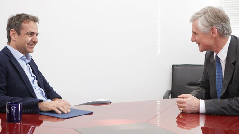 Συνάντηση Κ. Μητσοτάκη – Μίκαελ Λίνχαρτ