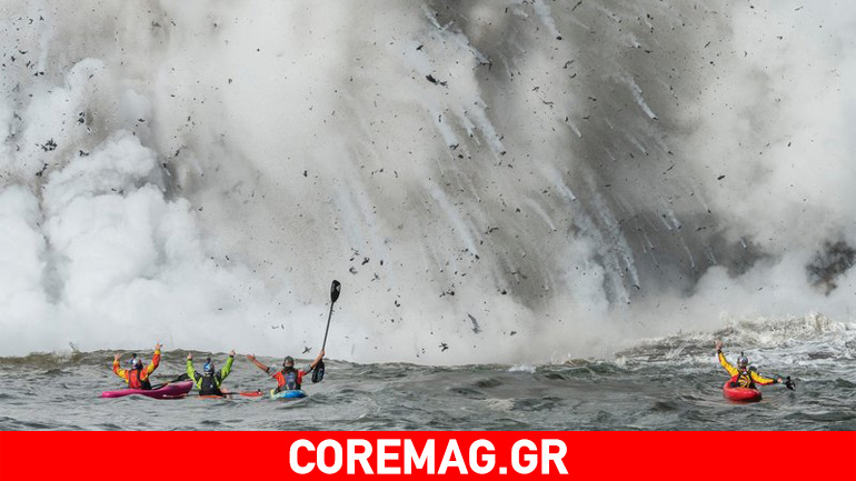 Kayakers αντιμέτωποι με καυτή λάβα στη Χαβάη!