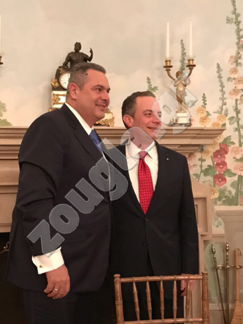 Ο υπουργός Εθνικής Άμυνας με τον προσωπάρχη του Λευκού Οίκου