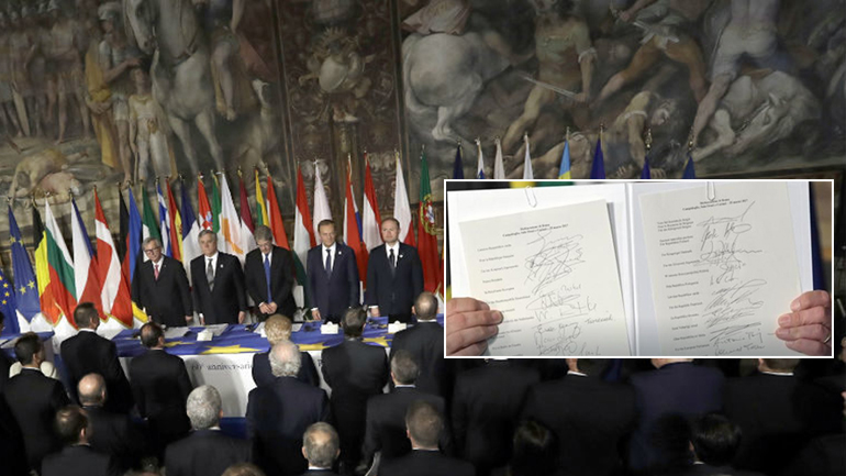 Υπεγράφη η Διακήρυξη για τα 60χρονα της Ε.Ε.