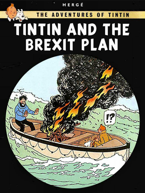 Ακόμη ένα πρωτότυπο σκίτσο με τον Tin Tin και τις νέες του περιπέτειες με τo Βrexit. To σκίτσο ανήρτησε ο Ολλανδός οικονομολόγος Robert Went