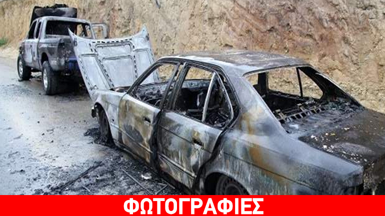 Μυστήριο στην Κρήτη: Τυλίχθηκαν στις φλόγες αυτοκίνητο και αγροτικό