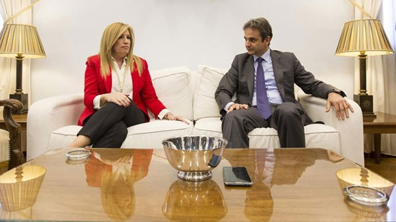 Συνάντηση Κυριάκου Μητσοτάκη με τη Φώφη Γεννηματά