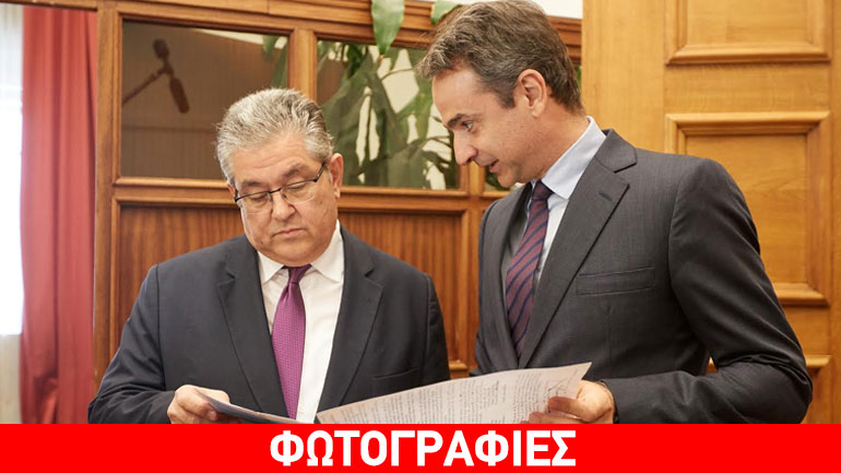 Το κείμενο της «Συμφωνίας της Θερίσσου» έδωσε ο Κυρ. Μητσοτάκης στον Δ. Κουτσούμπα