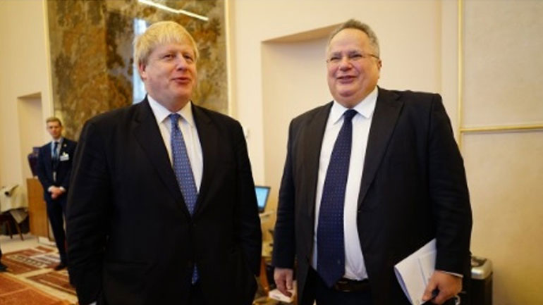 Κυπριακό και Brexit στο επίκεντρο της συνάντησης Ν. Κοτζιά – Μπ. Τζόνσον