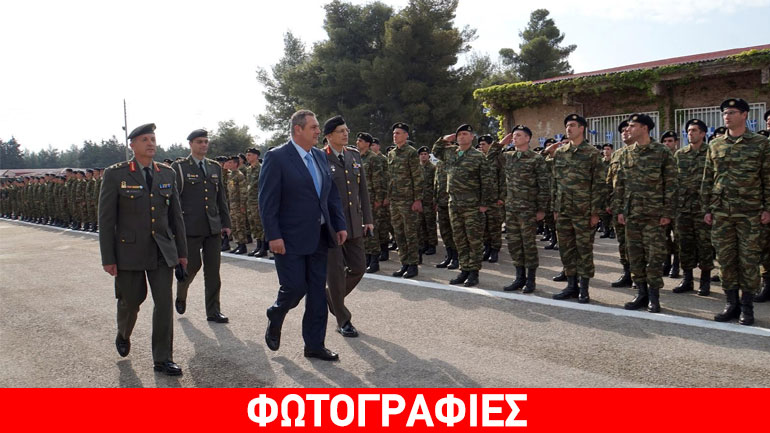 O Πάνος Καμμένος στην ορκωμοσία νεοσυλλέκτων στο ΚΕΤΘ Αυλώνα