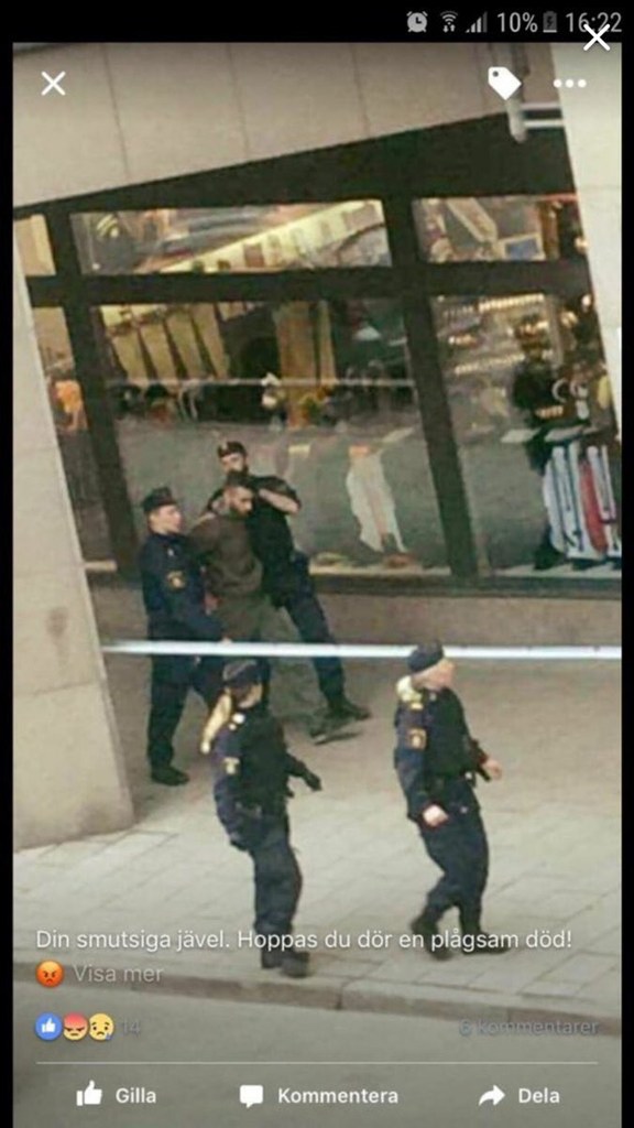 Ο ύποπτος, φερόμενος ως δράστης που συνελήφθη από τις σουηδικές αστυνομικές αρχές