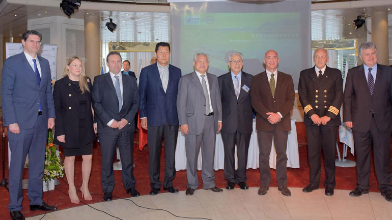 Τελετή υποδοχής της πρώτης ομάδας κινέζων τουριστών κρουαζιέρας